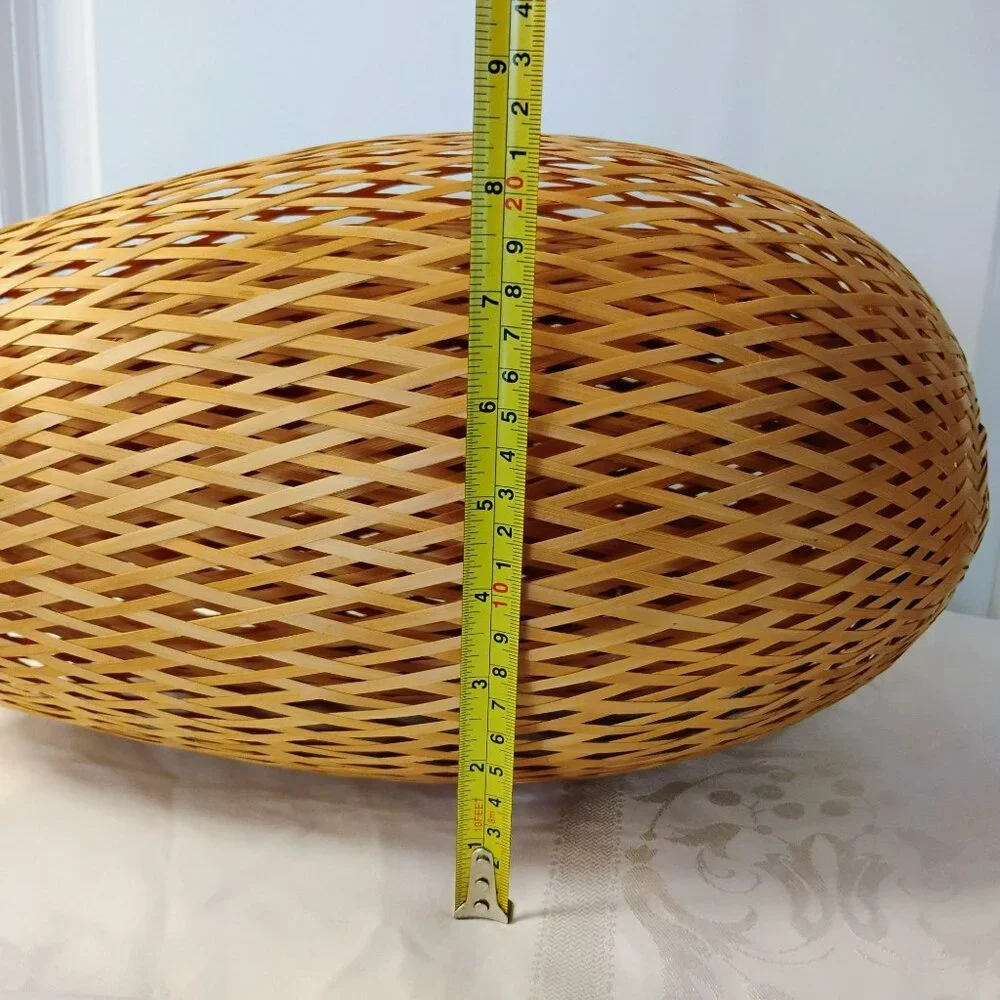 Woven Bamboo Pendant Light Shade Large Wicker Lampshade 14